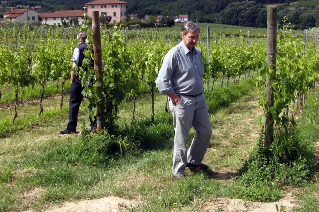 Tony Grimshaw pictured in the vineyards of Italy